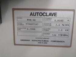 hirayama, autoclave, used, for sale, louisiana, sterilizer, basket, 11 inch, 11", 9 inch, 9", tall, wide, 120 volt, 20 amp